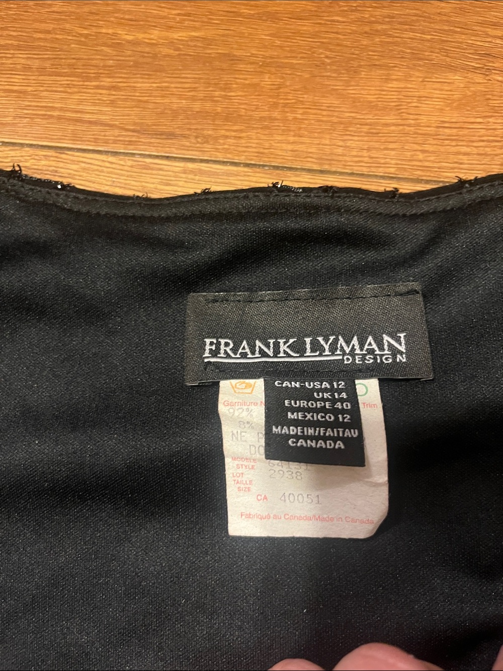 Frank Lyman Sparkly Black Shirt - Picture 2 of 4